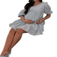 thumbnail image 4 of Mini-robe d'Été avec Manches Courtes et Design à Plusieurs Niveaux, 4 of 6