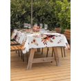 thumbnail image 2 of Outdoor Tablecloth with Umbrella Hole and Zipper, Orange Yellow Fall Rectangle Table Cloth 60x120 Inch Waterproof Tablecloth, Pumpkins Botanical Thanksgiving Picnic Table Cover for Patio Camping, 2 of 7
