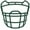 Green, variant on Schutt Vengeance V-RJOP-DW Facemask (Scarlet, Carbon Steel)
