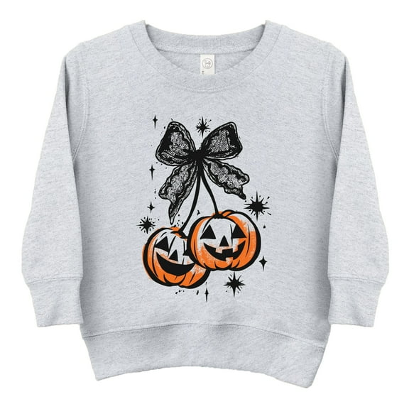 Coquette Pumpkin Cherries - Toddler Graphic Sweatshirt and Youth Graphic Sweatshirt