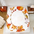 thumbnail image 5 of Manfei Orange Pumpkin Bed Sheets,Autumn Fall Leaves King Sheets,Halloween Fruit Sheet Set,Microfiber Bedroom Decor,4-Piece, 5 of 7