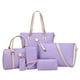 thumbnail image 2 of 6 piezas de moda para mujer, bolso de hombro, bolsos de hombro, bolso de mensajero, , conjunto de asas Púrpura Macarena Bolsos de hombro Cartera de embrague, 2 of 8