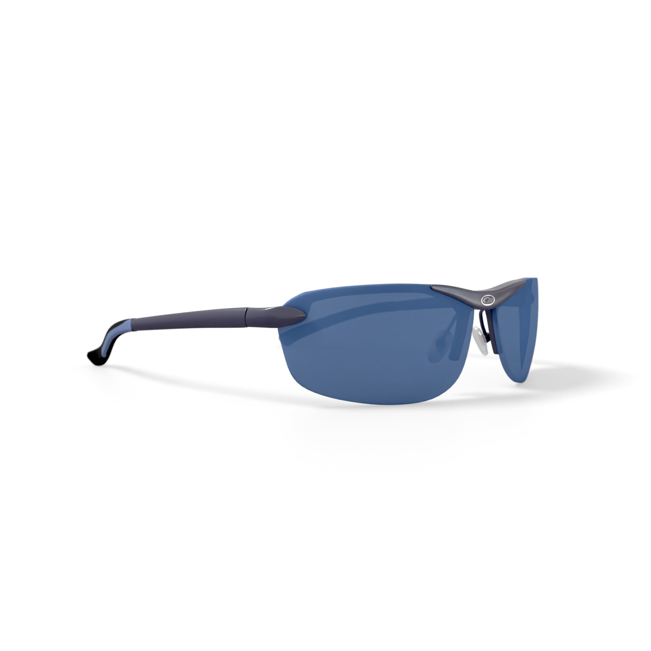 Octo Tidal Wave Polarized Sunglasses, Gray, Wrap, Metal, 67-10-125, with Case