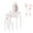 White Bunny, variant on Ktaxon Kids' Vanity Table and Stool Set, Girl Princess Makeup Dressing Table,Children's Toy Furniture, Pink