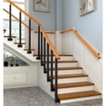 thumbnail image 5 of Set of 2 stair railing posts for front mounting, 270° adjustable metal railing posts, stair railings with screw set for terrace, balcony and veranda, 5 of 6