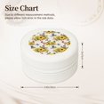 thumbnail image 2 of Yiaed Bird Sunflowers Print Travel Jewelry Case Bridesmaid Gift Boxes Jewelry Travel Organizer Small Round Jewelry Box Mini Storage-White, 2 of 7