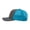 Charcoal / Neo Blue, variant on COUVER Adjustable Snapback Trucker Mesh Cap, Heather Grey / Royal
