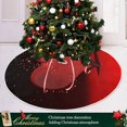 thumbnail image 6 of FMSHPON Valentine's Day Beautiful Love Heart Vortex Xmas Christmas Tree Skirt Stand Mat for Holiday Party Decoration Indoor Outdoor 48 inches, 6 of 6