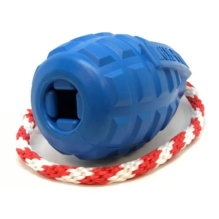 USA K9 Grenade Blue Tug & Treat Dispensing Toy