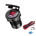 thumbnail image 1 of Cargador USB 60W Para Auto Con Interruptor Y Voltímetro - Tipo C Y USB-A, Carga Rápida PD Para 12V/24V En Carro, Camión, Moto, RV, 1 of 20