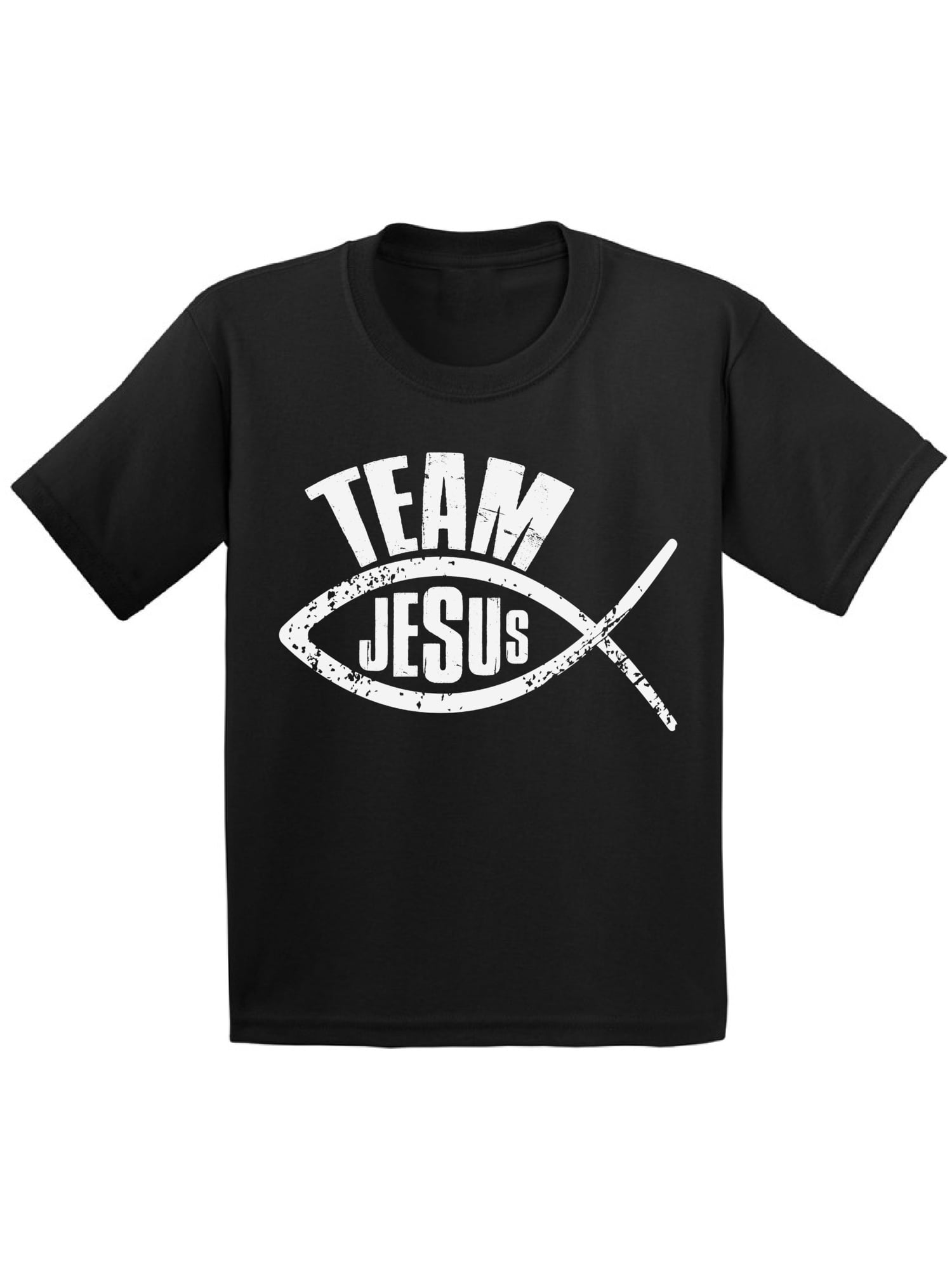 Awkward Styles - Awkward Styles Team Jesus Youth T Shirt Fish Shirt for Kids Christian T Shirt for Boys Christian Shirts for Girls Jesus T-Shirt for Children Christian Gifts for Little One Jesus Clothing for Children