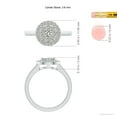 thumbnail image 4 of ANGARA Natural Composite Diamond Halo Ring with Milgrain in 14K White Gold for Women (Size-3.6mm| Color-K| Clarity-I3) | April Birthstone, Anniversary, Jewelry Gift for Women | Natural Diamond Ring, 4 of 8