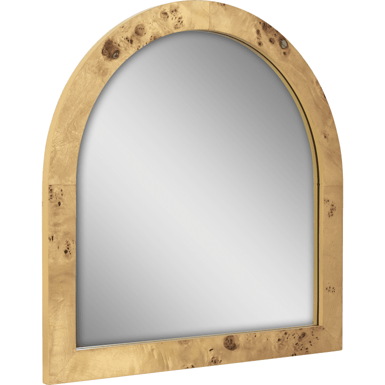 Arched Burlwood Vanity Mirror, 22" photo 1