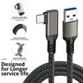 thumbnail image 2 of Prociv 10' High Speed Data Transfer USB 3.0 to Type C Cable, Black, 2 of 8