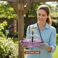 thumbnail image 3 of ValueAgain Solar Cascade Hanging Bird Bath Fountain, Outdoor Hanging Bird Bath with Solar Fountain, Large Humming Bird Baths are Suitable, with Solars Pump & Bowl,for Outdoor, Gardens, Purple, 3 of 9