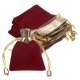 thumbnail image 1 of Uxcell 12 Pcs Bolsa de Terciopelo con Cierre de Cordón, Bolsas de Regalo de Terciopelo para Fiestas de Boda, Empaque de Caramelos, Rojo Oscuro Dorado, 1 of 7