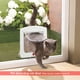 thumbnail image 4 of Puerta para mascotas para gatos y perros, adaptador de solapa para gatos, resistente al agua, con cerradura giratoria de 4 direcciones para gatos, perros pequeños, color blanco, 4 of 5