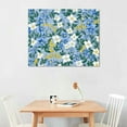 thumbnail image 2 of COMIO Arjun Bathroom Decor Blue Flowers Canvas Wall Art Pictures Florals Blossom Painting Grey Wildflowers Botanical Framed for Bedroom Living Room Dinning Room Home Office Wall Decor, 2 of 4