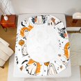 thumbnail image 4 of Manfei Cartoon Halloween Fitted Sheet Queen,Cute Ghost Bedding,3pcs,1 Fitted Sheet and 2 Pillowcases, 4 of 6