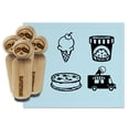 thumbnail image 1 of Ice Cream Truck Desserts Pint Cookie Sandwich Cone Rubber Stamp Set for Scrapbooking Crafting Stamping - Large 1-1/4 Inch, 1 of 7