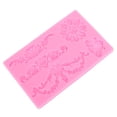 thumbnail image 4 of Uadme Molde De Silicona Para Bricolaje,Antiadherente,Flor En Relieve Europea,Molde Para Fondant,Galleta,Decoración De Chocolate,Herramienta Para Hornear Para Cocina(Rosa), 4 of 9