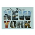 thumbnail image 2 of New York Cutting Board, NYC Collage Featuring Different Areas of the Big Apple Manhattan American Urban, Decorative Tempered Glass Cutting and Serving Board, Large Size, Multicolor, by Ambesonne, 2 of 5