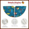 thumbnail image 3 of Fotbe Transportations with Buildings Pattern Christmas Tree Skirt, Tree Skirts Plush Christmas Decorations, Christmas Tree Skirts Xmas Decorations Holiday Party Decor-48", 3 of 6