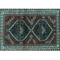 thumbnail image 1 of Ahgly Company Indoor Rectangle Persian Light Blue Traditional Area Rugs, 7' x 10', 1 of 4