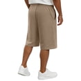 thumbnail image 3 of Iaqnaocc Mens Shorts Beach Drawstring White Shorts Men Big and Tall Quick Dry Running Workout Summer Elastic Pants With Pockets Light Brown L, 3 of 6