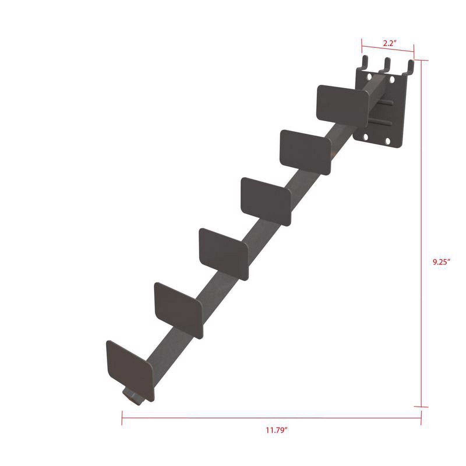 9 in. H X 2 in. W X 12 in. D Black Metal Accent Rug Hook Pegboard Display