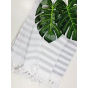 One sided Terry Towel - Sand free beach and Bath towel- Gray