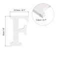thumbnail image 2 of White Wood Letters 6 Inch, Wood Letters for DIY Party Projects (F), 2 of 5