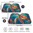 thumbnail image 3 of Balery Sea Turtle in Coral Print Car Windshield Sun Shade,Windshield Sunshade for Car Pickup Truck SUV Accessories-Medium, 3 of 7