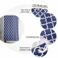 thumbnail image 6 of Shower Curtain Navy Blue Morocco Pattern Bathroom Curtains with Hooks, Waterproof Fabric Geometric Bath Shower Curtains Set for Bathroom Bathtubs Decor 72x72 Inch, 6 of 8