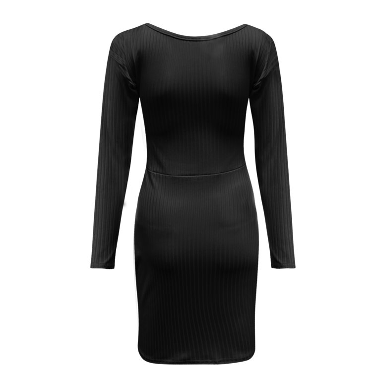 knee length dresses for ladies Long-Sleeve Ruched Jersey Formal Dress with Sheer Lace Navy / 12