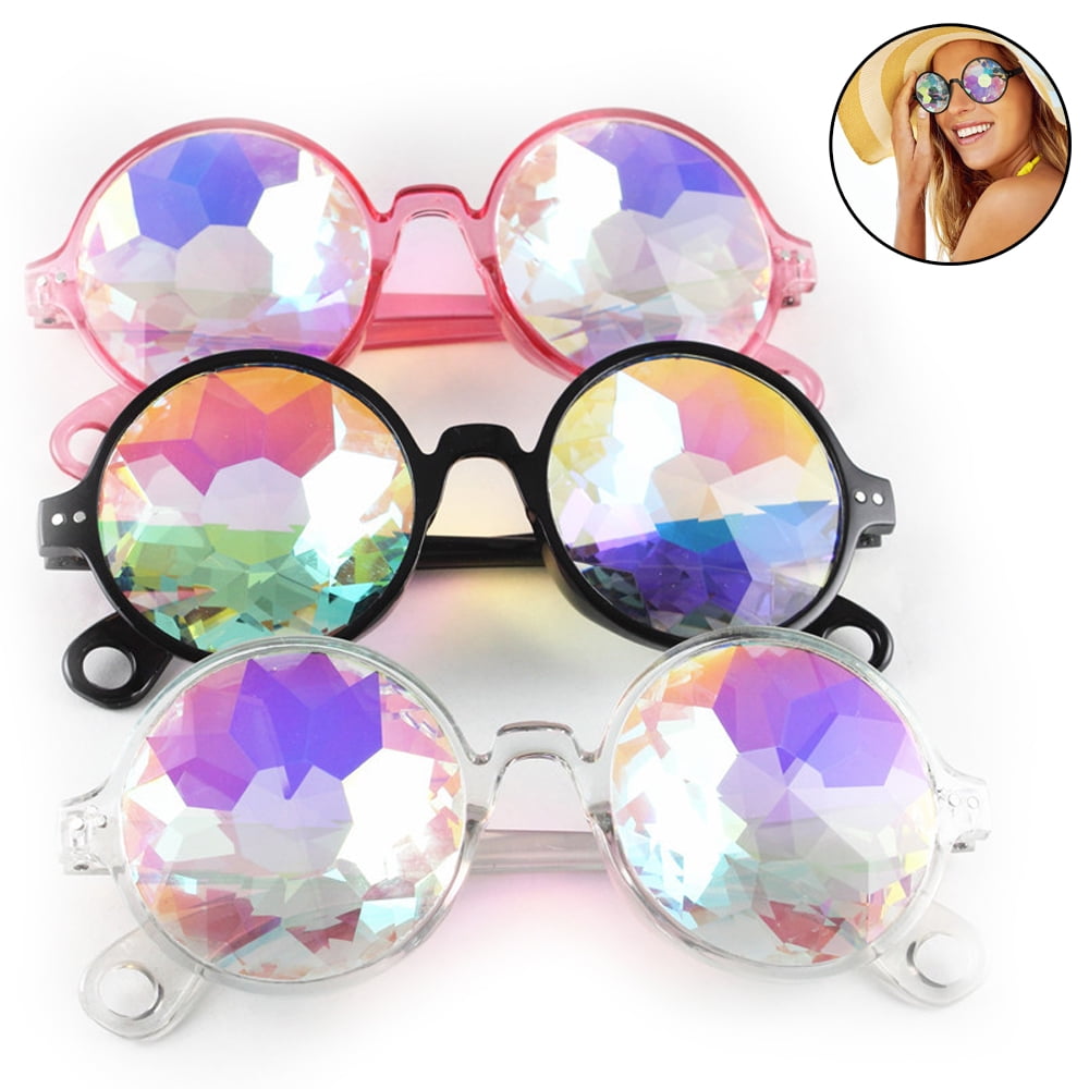 Kaleidoscope Eyeglass trip trippy psychedelic glass rave light eyes intense 3d 