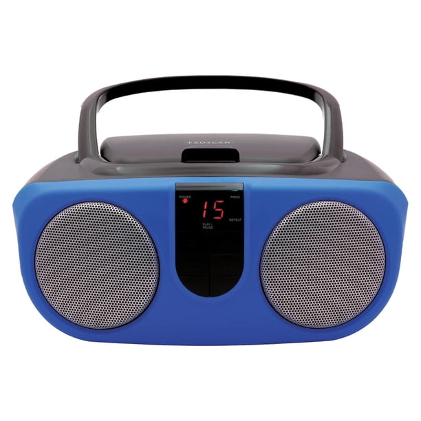 Proscan PRCD243M-BLUE Caja portátil de CD portátil de 2,4 vatios RMS con radio AM/FM (azul)