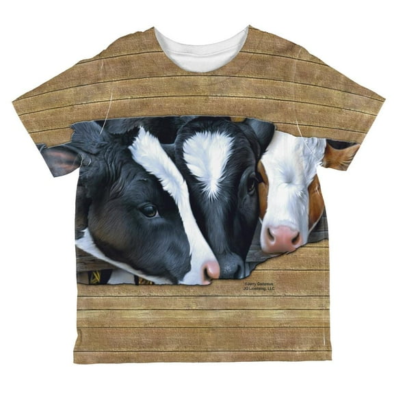 Queens of the Dairy Farm Cows All Over Toddler T Shirt Multi 2T