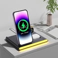 thumbnail image 3 of XGFHYJEH Charging Station, Wireless Charging Station, Charging Station for Multiple Devices, Wireless Charging, 15W 3 in 1 Charging Station, Wireless Charge, for Android, Iphone, Apple, Samsung, Ipad, 3 of 6