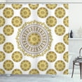 thumbnail image 1 of Ambesonne Mandala Shower Curtain, Natural Leaves, 69"Wx70"L, Yellow Cream Brown, 1 of 3