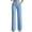 Blue C, variant on Women Trousers Solid Daily Office Outfits High Waist Drape Straight Wide Leg Suit Pants with Side Pockets