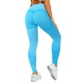 thumbnail image 2 of Womens Butt Lifting Seamless Butterfly Leggings for Gym Workout Yoga Running by MAXXIM Blue Medium, 2 of 5
