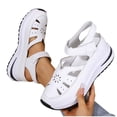 thumbnail image 5 of White Women'S Slide Sandals Roman Style Hollow Out Open Toe Chunky Sole Soft Footwear Suitable For Spring Summer Daily Casual And Outdoor Wear Size 43, 5 of 8