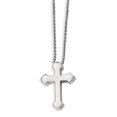 thumbnail image 3 of Sterling Silver Polished w/Sapphire Magnetic Cross Adjustable Necklace Inch, 3 of 3