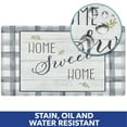thumbnail image 6 of SoHome Cozy Living Home Sweet Home Farmhouse Buffalo Check Border Runner Anti-Fatigue Kitchen Mat, Grey/Green, 17.5"x55", 6 of 9