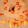 thumbnail image 2 of Zukuco Maple Leaves String Lights Pumpkin, 20 ft 240 Led Battery Operated Fall Garland Lights for Thanksgiving Christmas Indoor Outdoor Garden Party Decoration, 2 of 7