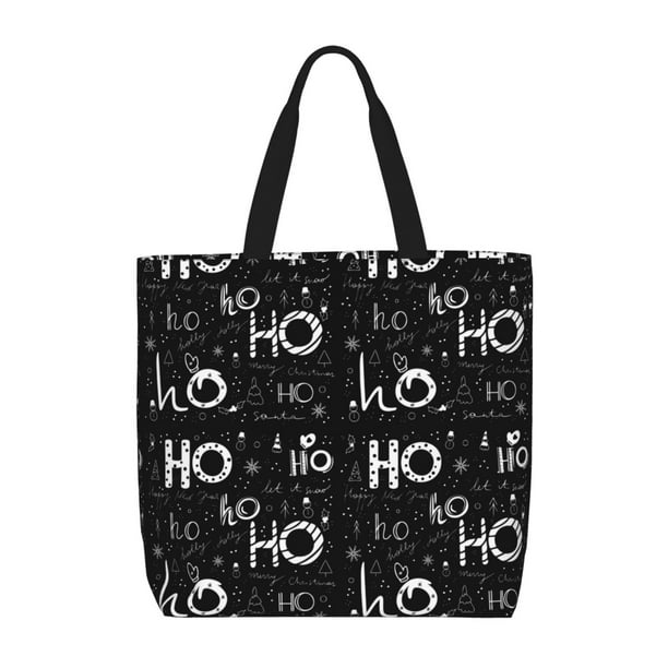 Fotbe Ho-Ho-Ho 2 Bolsa Tote con Estampado para Mujer, Bolsos con Cremallera, Bolsa de Hombro Casual de Gran Capacidad con Bolsillos Internos