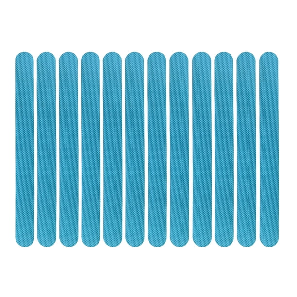 12x pegatinas antideslizantes para bañera, pegatinas para peldaños de ducha, cómodas tiras antideslizantes para cocina, escaleras, suelos, entrada azul