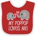 thumbnail image 3 of Inktastic My Poppop Loves Me Grandkids Boys or Girls Baby Bib, 3 of 4