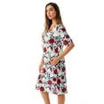 thumbnail image 2 of Just Love Short Sleeve Nightgown Sleep Dress for Women Sleepwear 4360-10334-S (Small, Blue - Tossed Penguin), 2 of 3